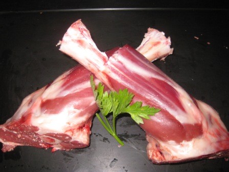 Frenched lamb shanks
