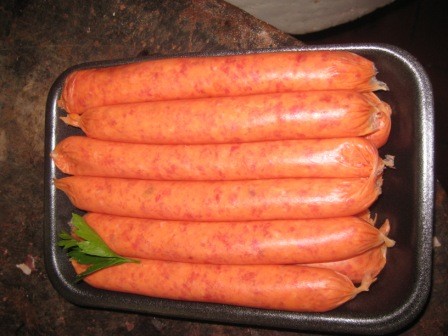 Thin bbq sausages