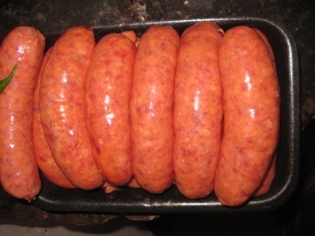Thick bbq sausages